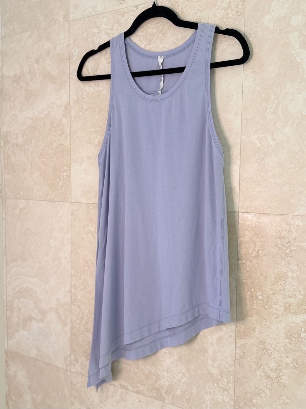 lululemon To The Point Tank Asymmetrical Hem Lavender Size 4 EUC